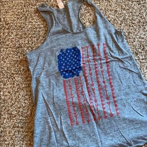 American flag racer back tank.